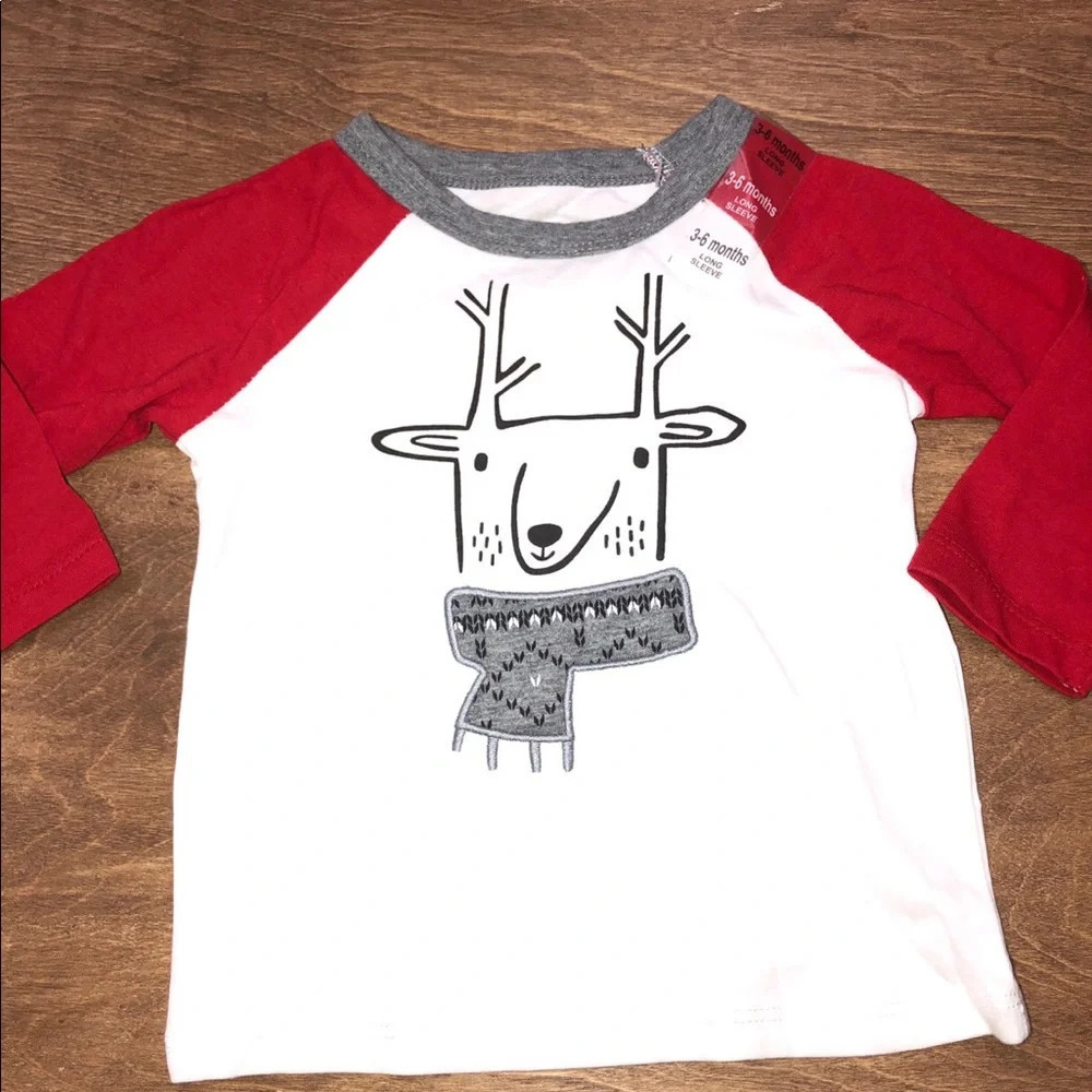 First Impressions 3-6 Months Christmas Shirt NWT